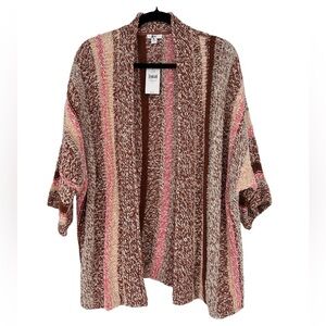 J Jill NWT Dolman  Nubby Cardigan Sweater Size L